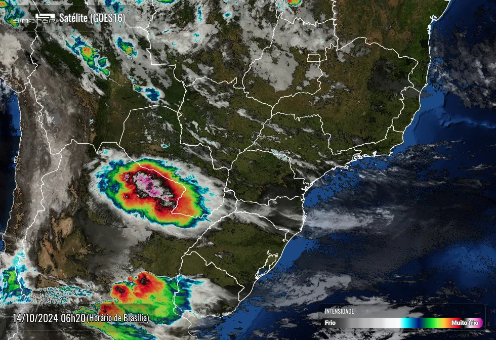 Radar Simepar, previsão do tempo