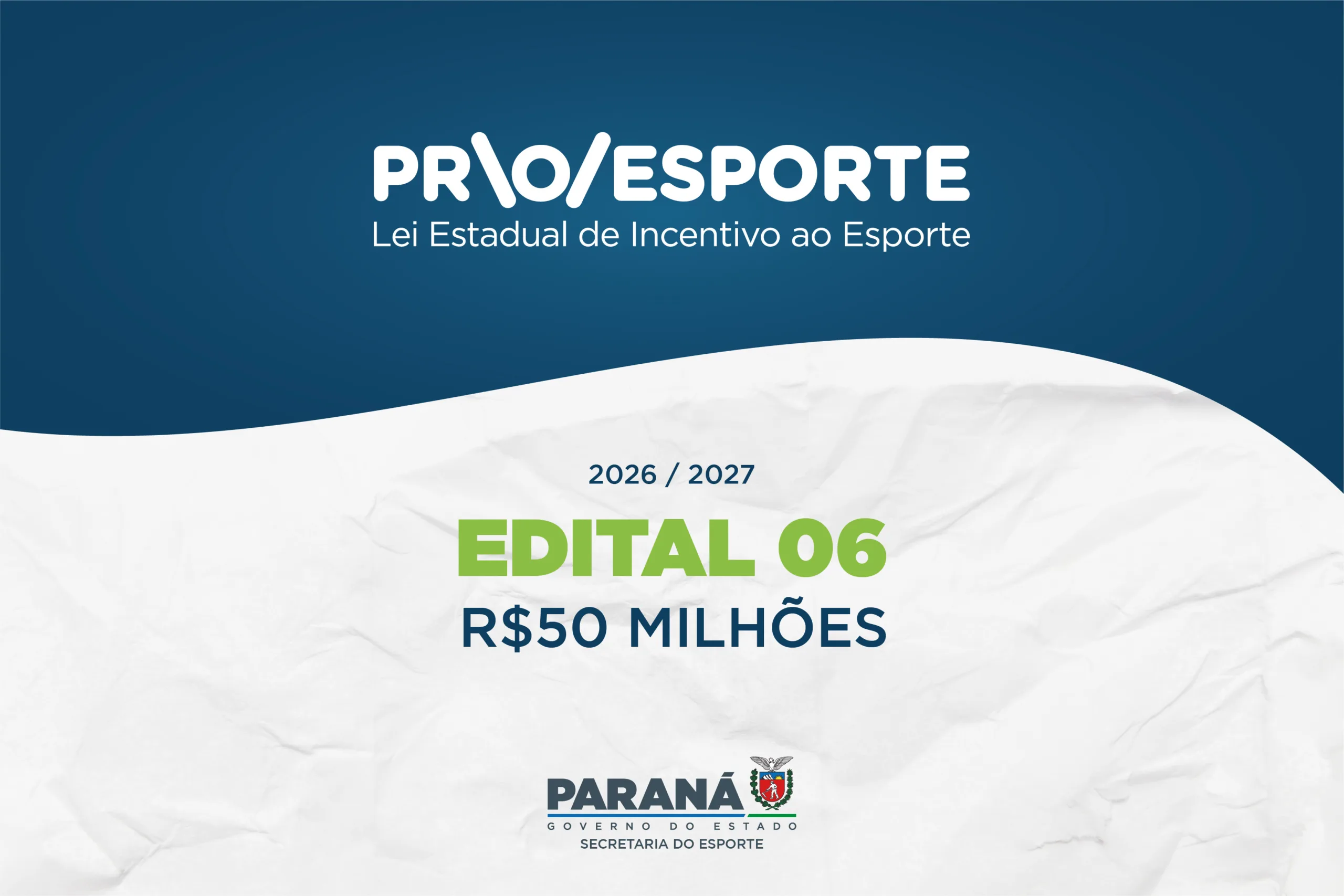 Estado publica novo edital do Proesporte que destina R$ 50 milhões para projetos na área Foto: SEES-PR