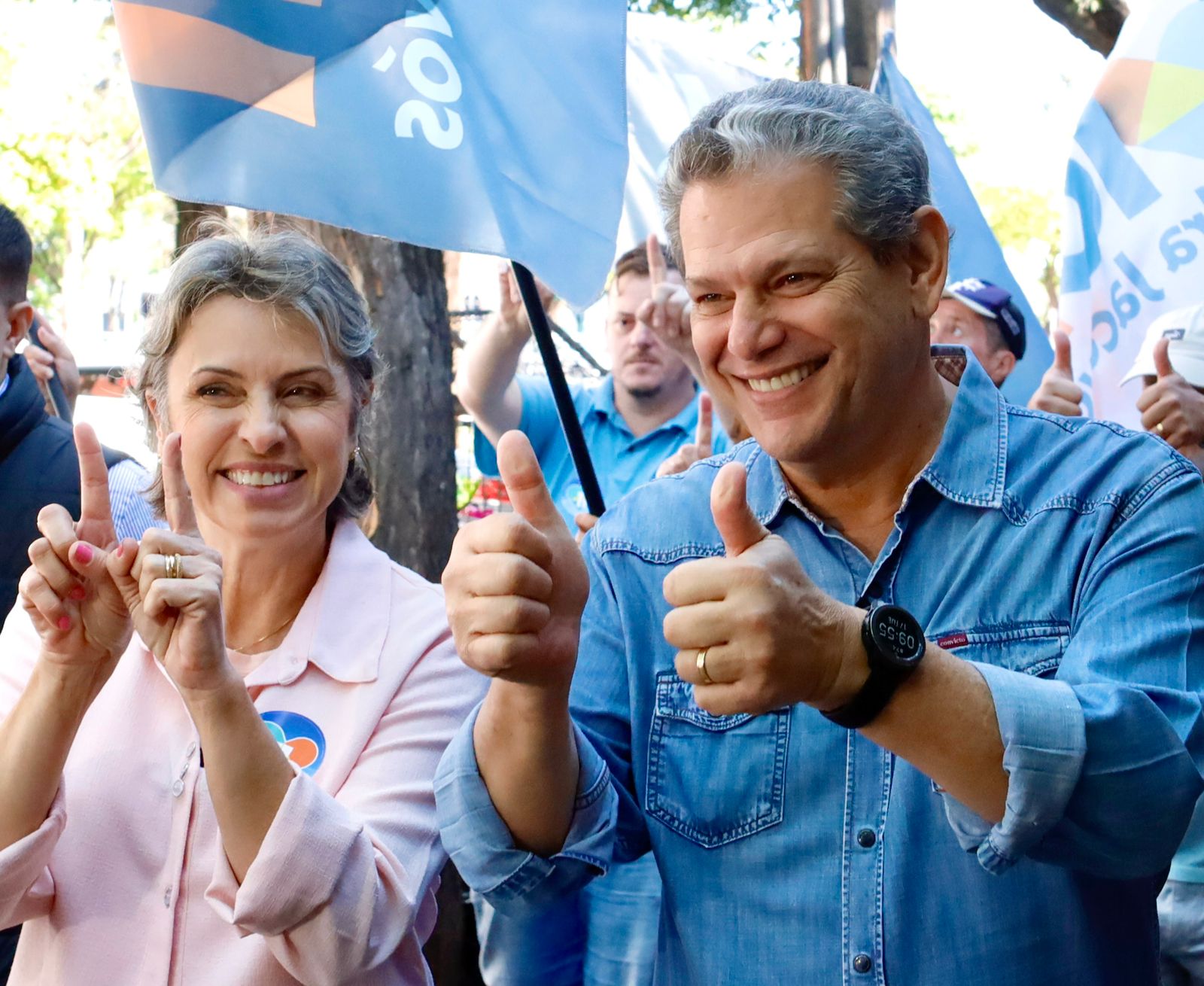 Sandra Jacovós e Silvio Barros