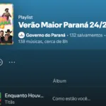 Playlist oficial do Verão Maior Paraná 2024/2025