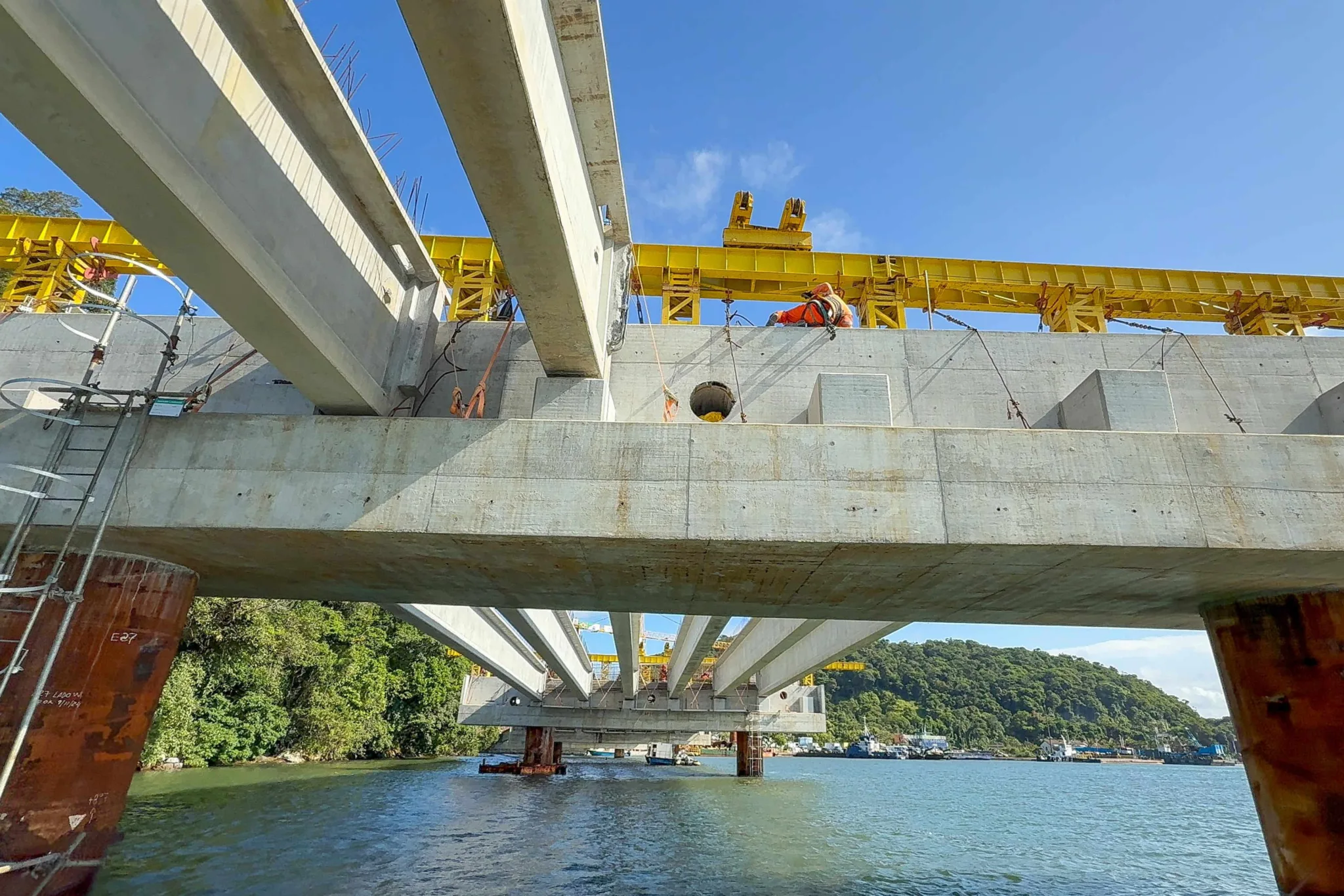 Governo do Estado divulga novas imagens da obra da Ponte de Guaratuba