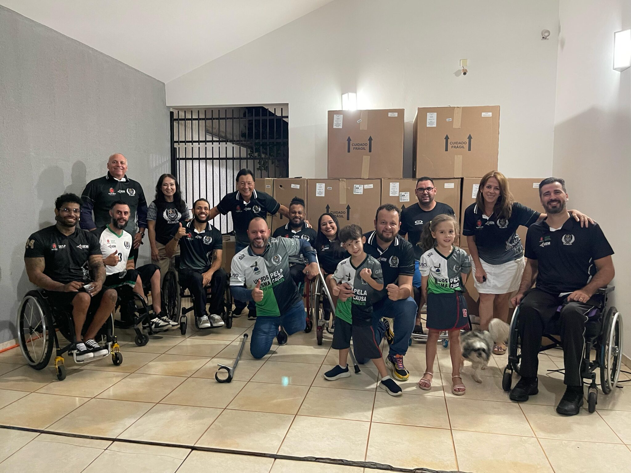 Equipe de handebol em Cadeira de Rodas de