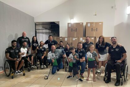 Equipe de handebol em Cadeira de Rodas de