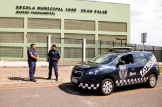 Patrulhamento da Guarda Civil nas unidades escolares (Crédito: Arquivo/PMM)