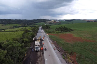 Pista de concreto da PRC-280 entre Pato Branco e Clevelândia