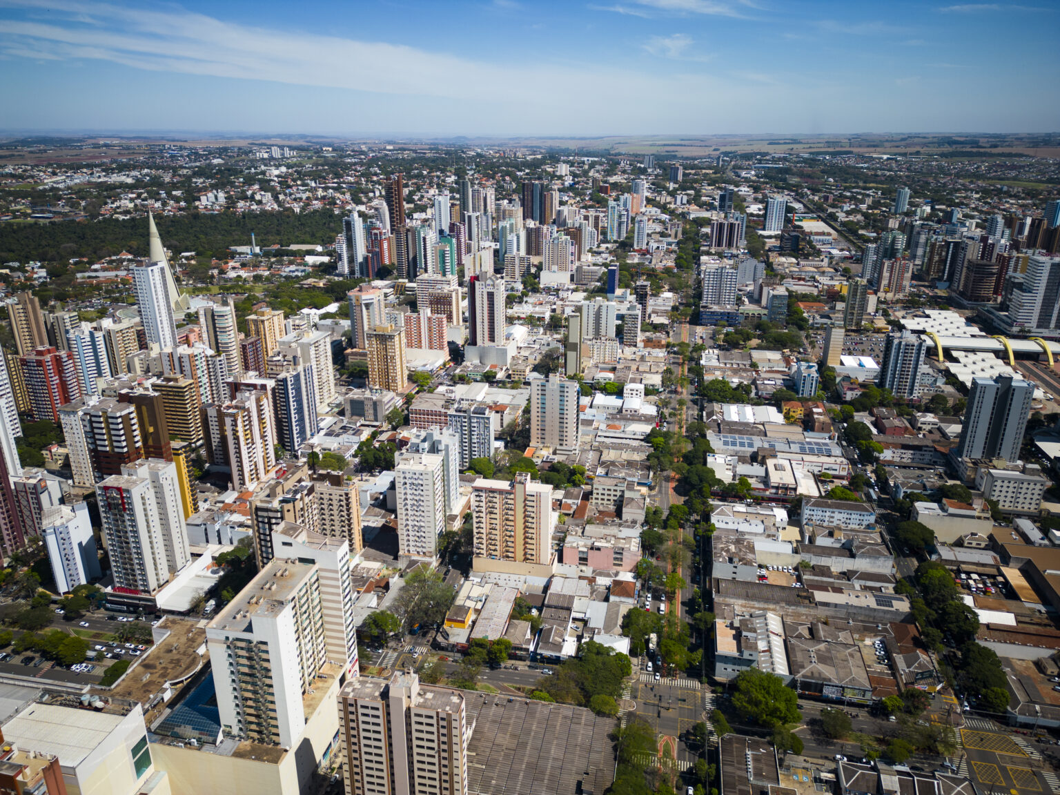 Maringá, Paraná, imagen de drone 10-04-2025 (Crédito: Thiago Louzada)