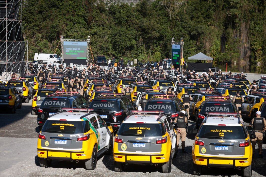 Governador entrega 209 motos e 222 viaturas novas para a Polícia Militar; investimento de R$ 63 milhões 10 20250617 agb veiculos pm 4
