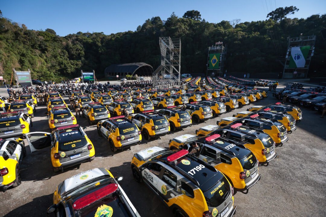 Governador entrega 209 motos e 222 viaturas novas para a Polícia Militar; investimento de R$ 63 milhões 7 20250617 agb veiculos pm 5
