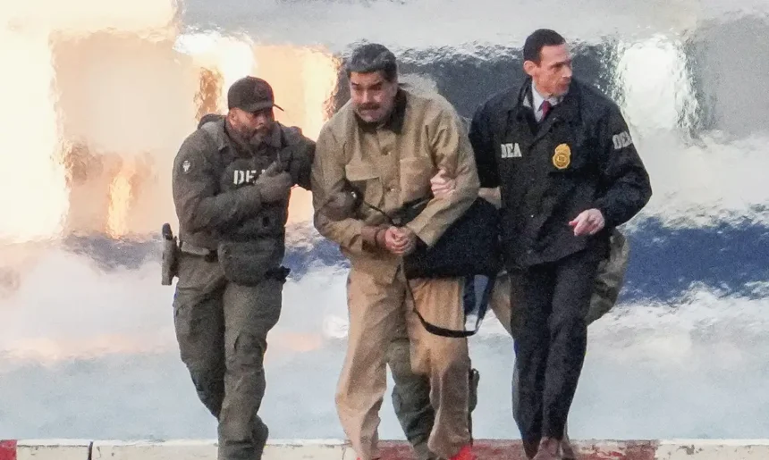 Maduro e sua esposa, algemados, chegam sob forte escolta a tribunal de Nova York