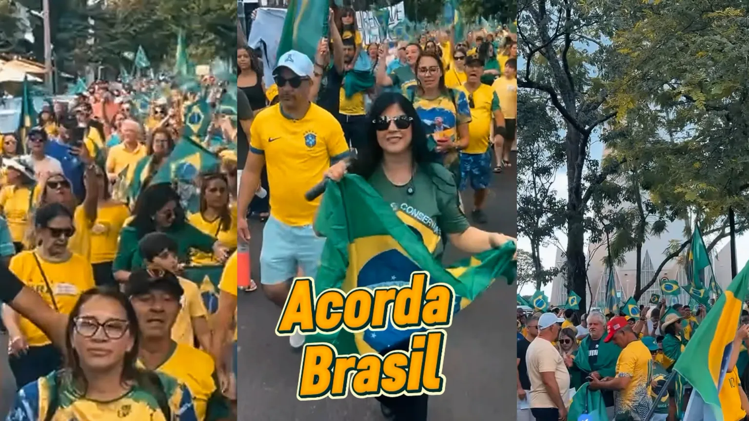 Caminhada pela Liberdade e Justiça em apoio ao movimento de Nikolas Ferreira