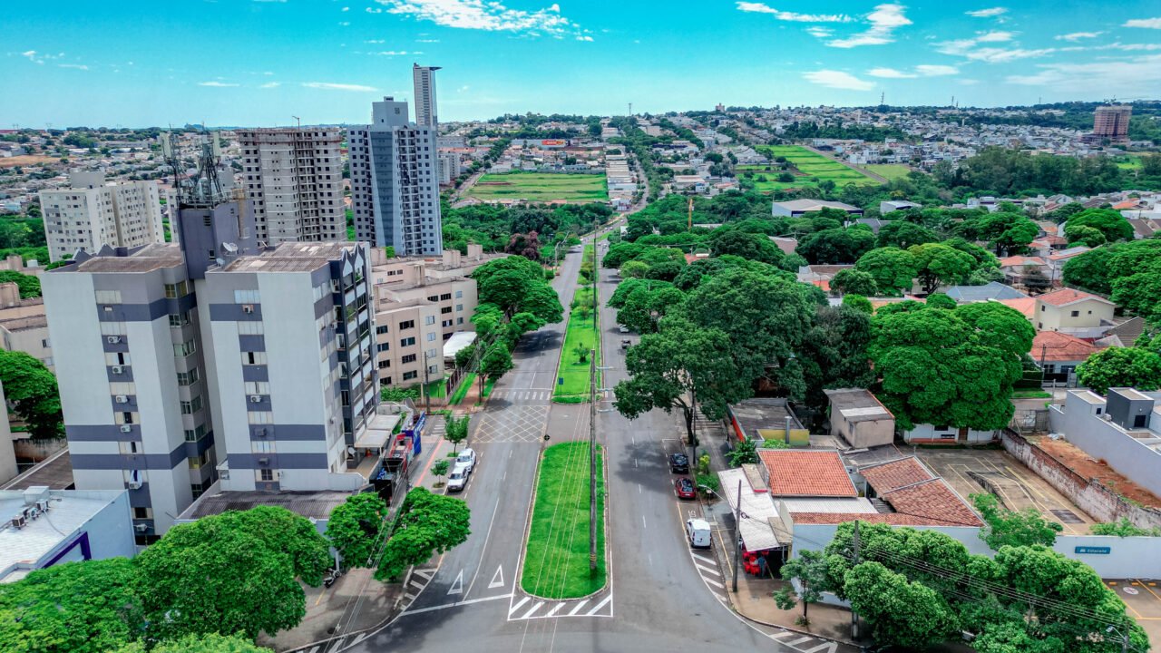 Maringá vista da região da Avenida Nildo Ribeiro.