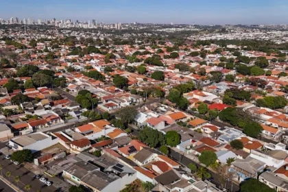 Zona urbana de Maringá no Paraná
