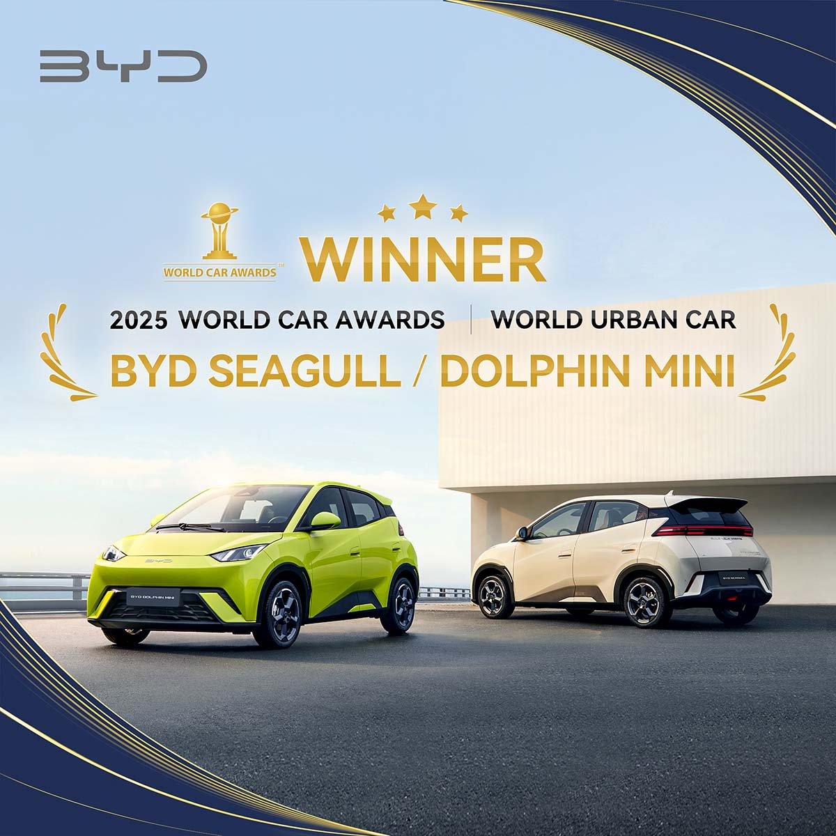 BYD destaque na prestigiada premiação World Car Awards 2025