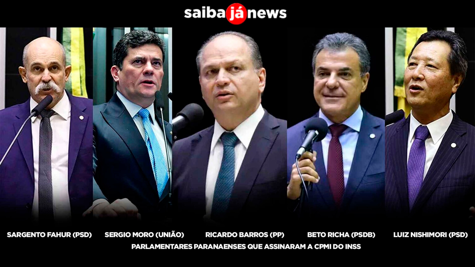 Moro, Barros e Richa entre os 22 parlamentares do Paraná que assinaram a CPMI do INSS para investigar fraudes bilionárias. Veja a lista completa dos deputados e senadores paranaenses que apoiam a apuração.