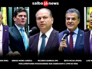 Moro, Barros e Richa entre os 22 parlamentares do Paraná que assinaram a CPMI do INSS para investigar fraudes bilionárias. Veja a lista completa dos deputados e senadores paranaenses que apoiam a apuração.