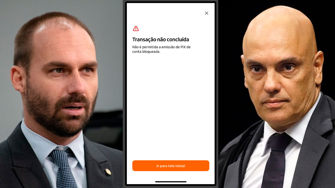 Eduardo Bolsonaro, conta da esposa, Heloísa e Alexandre de Moraes