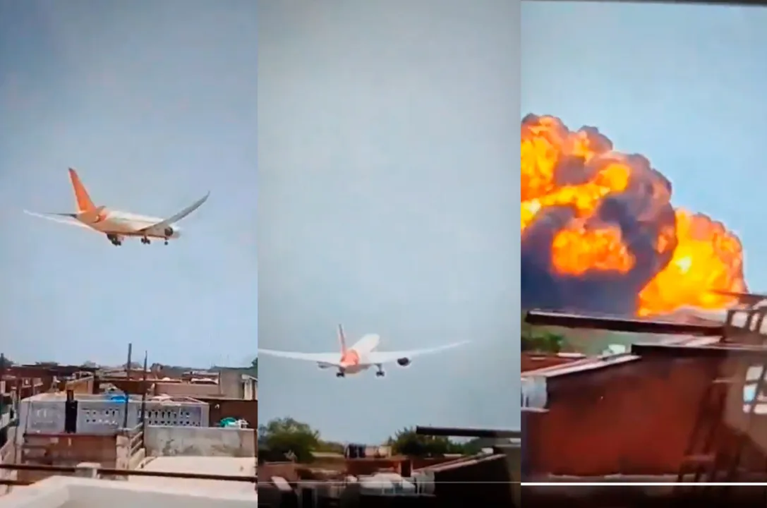 Tragédia Aérea na Índia: Avião Lança "Mayday" Antes de Queda Fatal; Após Sinal de Socorro não houve mais comunicação 12 Indi Queda de Aviao em Ahmedabad
