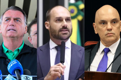 Jair Bolsonaro, Eduardo Bolsonaro e Alexandre de Moraes