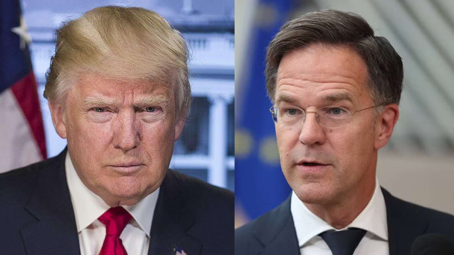 O presidente dos EUA, Donald Trump e osecretário-geral da OTAN, Mark Rutte