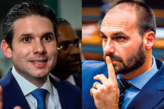 Presidente da Camara dos Deputados Hugo Motta critica viagem de deputado Eduardo Bolsonaro para os EUA - Saiba Já News