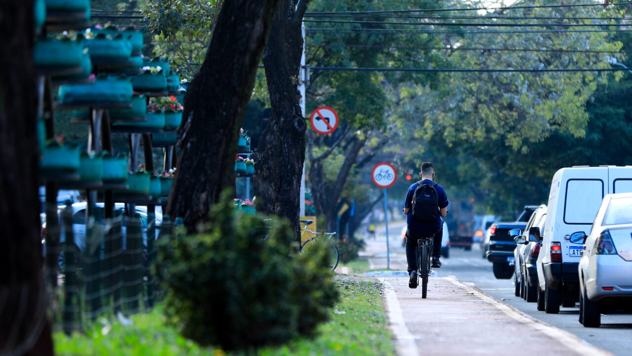 Transito ciclovia carros canteiro central - Saiba Já News