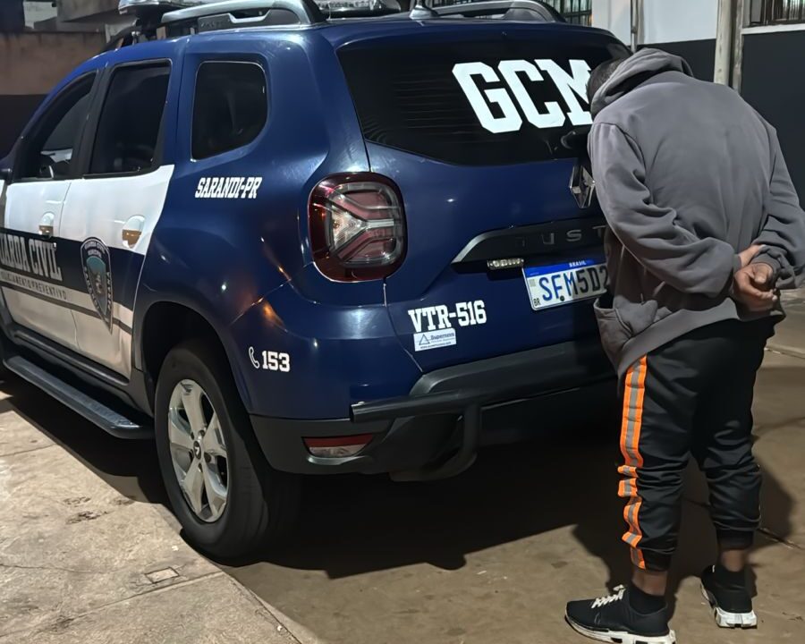 Guarda Municipal de Sarandi prende ladrão que furtava fios no centro da cidade
