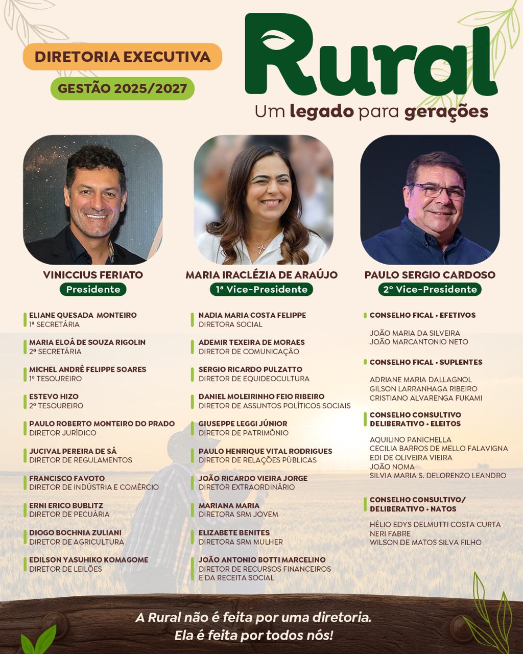 Chapa “Rural: Um Legado para Gerações” - Eleições na Sociedade Rural de Maringá (SRM)