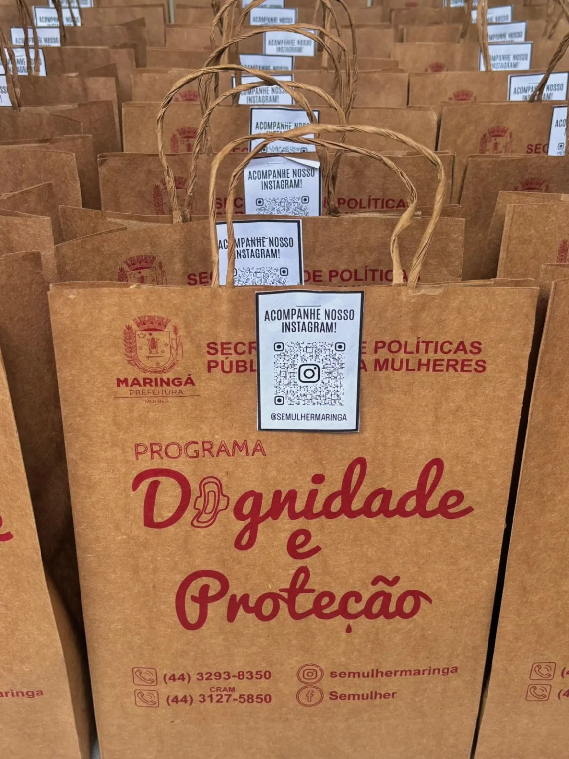 Maringá, absorventes, dignidade menstrual, mulheres, Semulher, Prefeitura de Maringá, combate à violência, educação, saúde feminina, apoio mulheres, Olga Agulhon, programa Dignidade e Proteção, Semulher Itinerante, curso de Libras