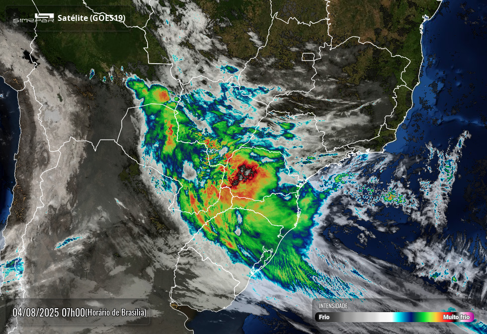 Previsão do tempo Simepar