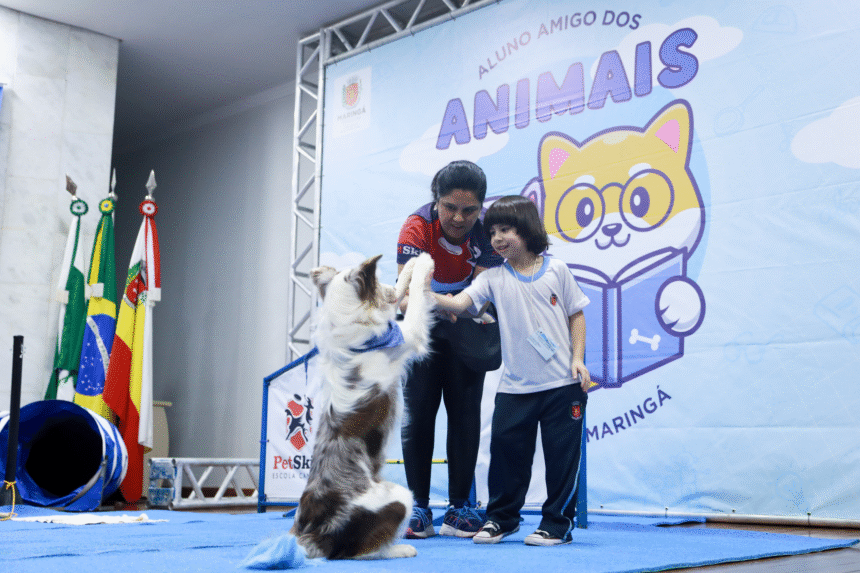 O projeto ‘aluno Amigo dos Animais’ tem o objetivo de promover a conscientização sobre os cuidados com os pets e guarda responsável (Credito: Arquivo/PMM)