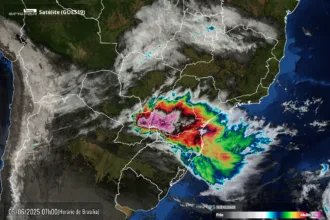 Fique atento! Paraná terá fortes chuvas e rajadas de vento nesta quinta-feira (05/06), segundo o SIMEPAR. Acumulados podem superar 50mm. Confira o alerta.