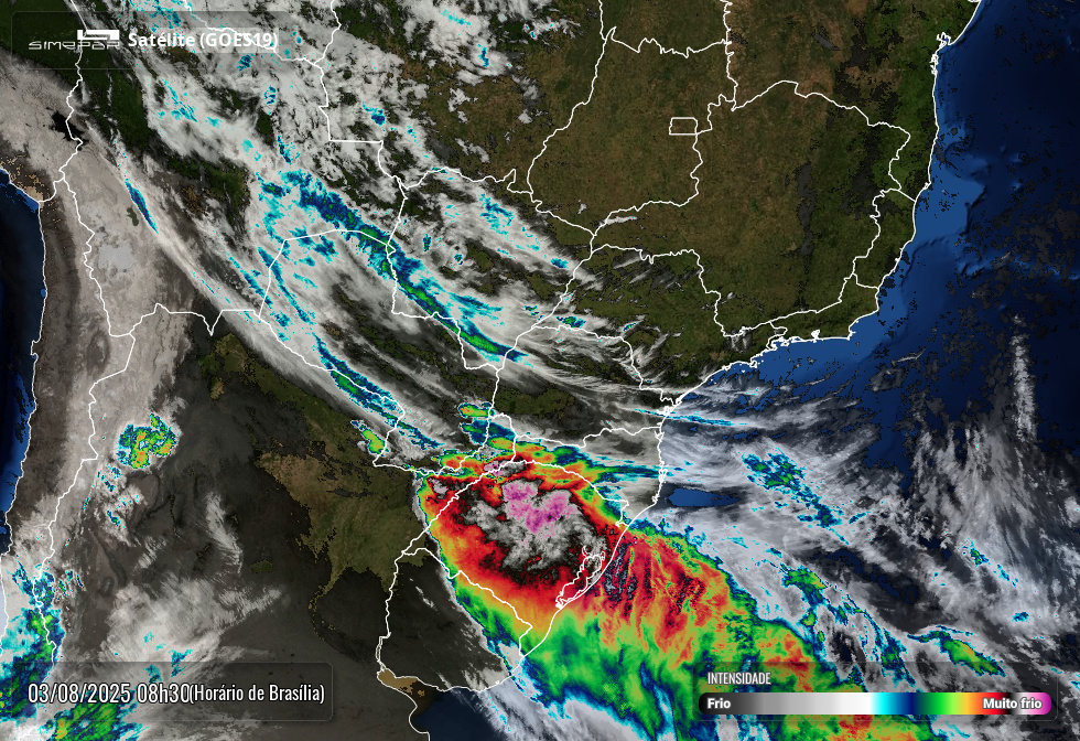 Previsão do tempo do Simepar