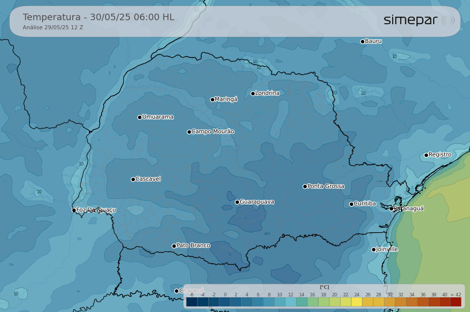 Frio intenso no Paraná e no Brasil: alerta para queda brusca de temperatura, risco de geada e possibilidade de neve 2 temperatura 1 6