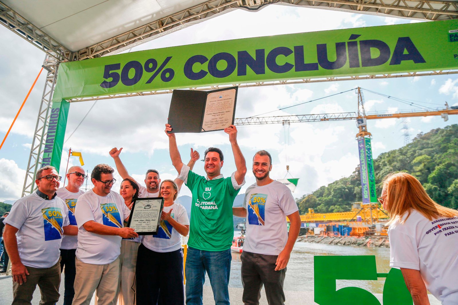 Do sonho à realidade: Governador Ratinho Junior visitou canteiro de obras da Ponte de Guaratuba que alcançou 50% de conclusão 22 whatsapp image 2025 05 01 at 13.42.27